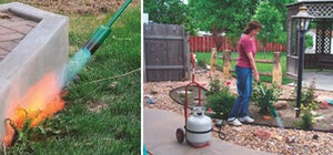 Red Dragon Propane weed burning torches for organic gardening and weed control in your yard and garden